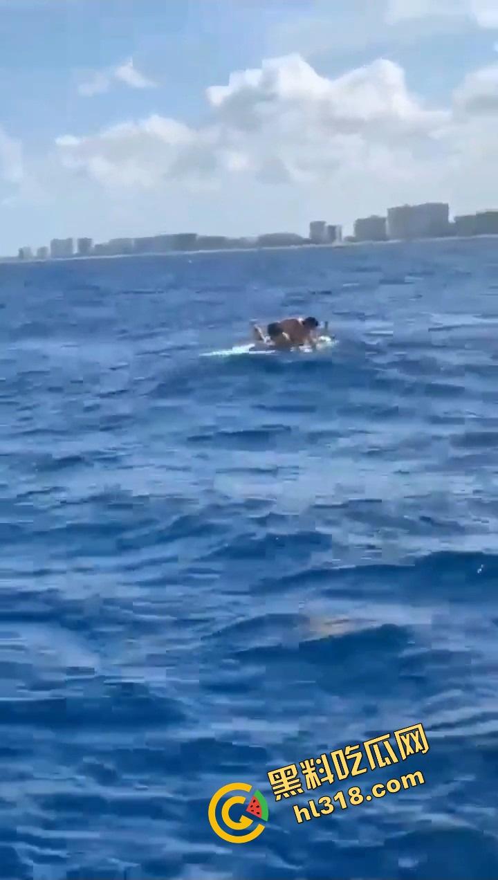 老外挑战大海漂流日逼,日到一半遇金枪鱼,鸡儿抽插手在抓鱼,打完炮还能吃活生鱼片,真正的野外求生!-7