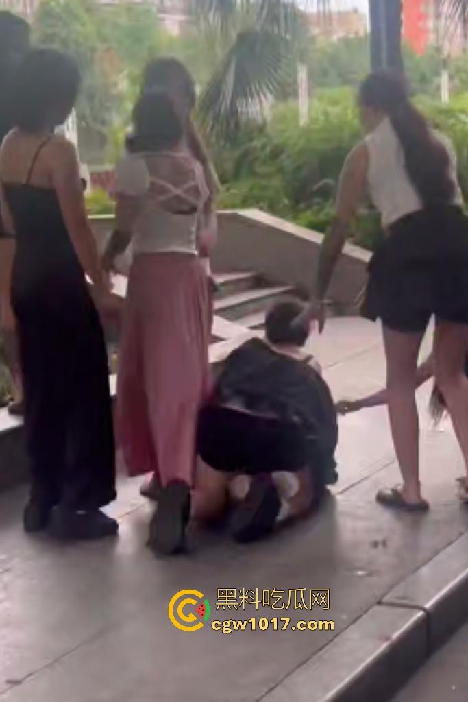成都白天精神小妹集美们6打3!高跟踹头脱鞋底砸脑门太狠,三人牛逼抗打多人围殴,最后还得是男人来拉架!-4