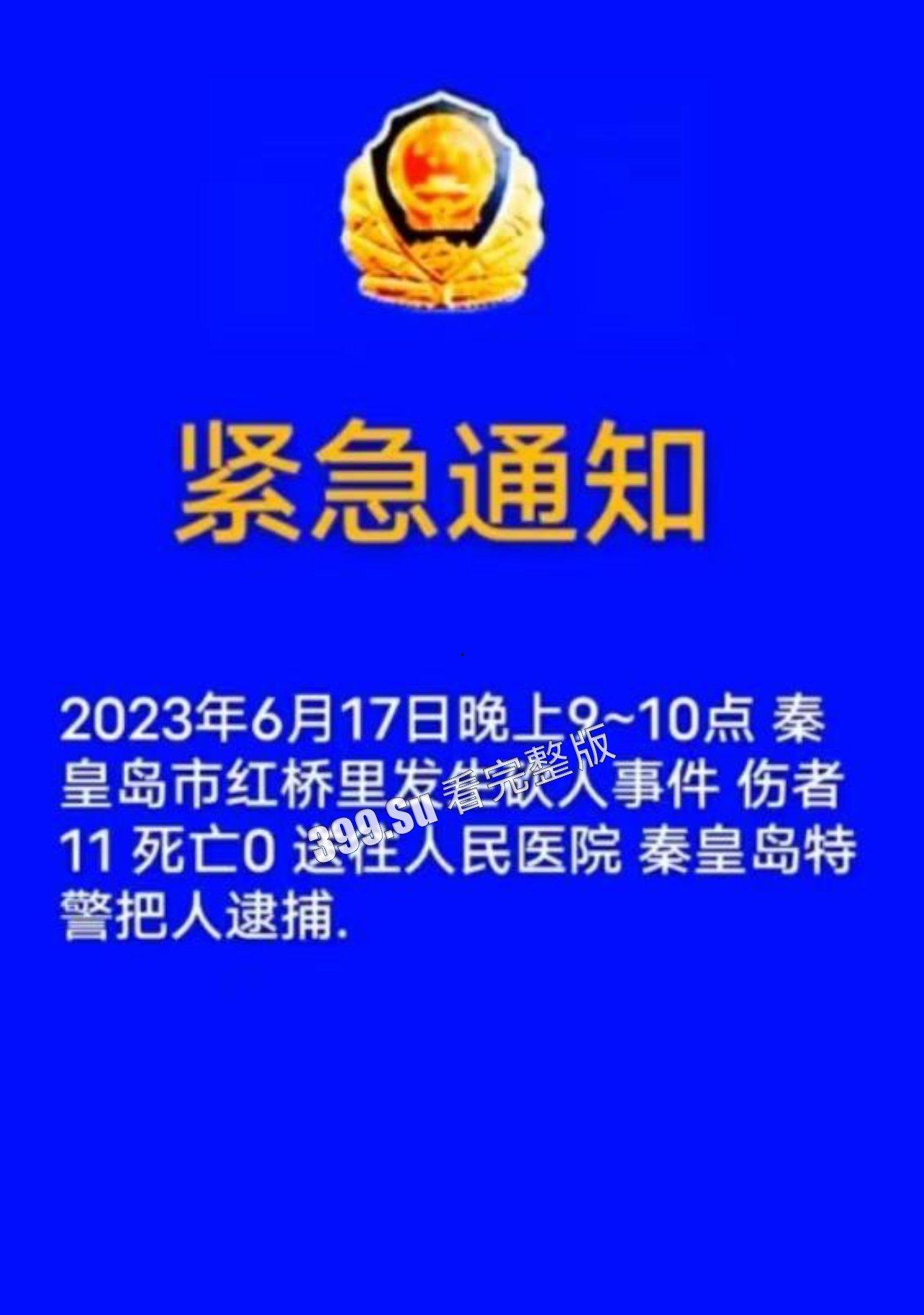 6.16 秦皇岛 重大砍人事件!10多无辜者被砍伤!-1